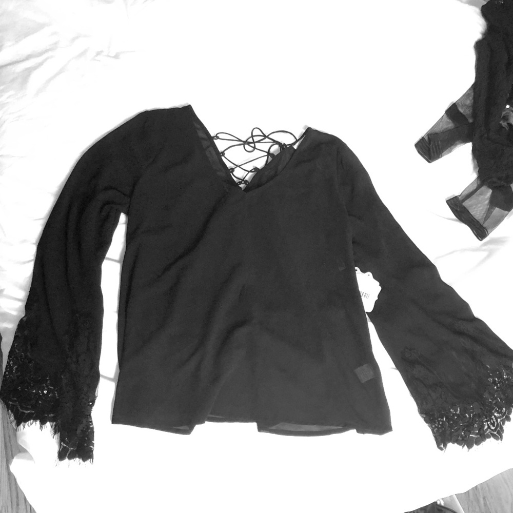 Black flowy blouse